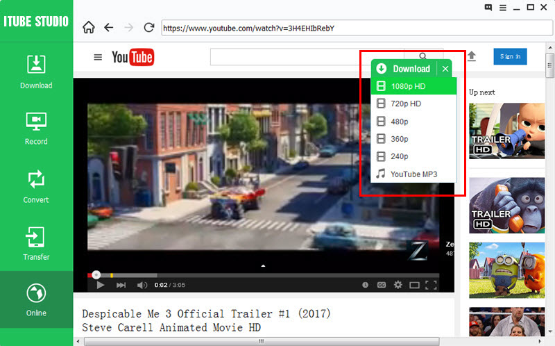 download videos with built-in browser