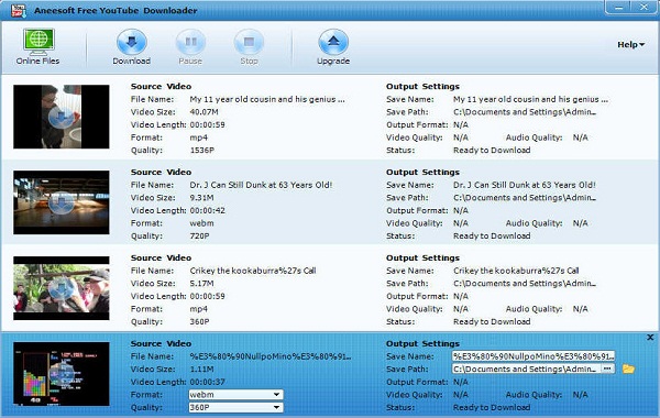 Aneesoft Free YouTube Downloader